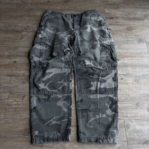 Combat Trousers Mens 32x29 Faded Camouflage Utility Cargo Button Fly Made In USA